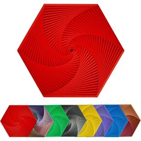 Fractal Fidget Hexagon, 3D Printed Colorful Fidget Toy, Infinity Cube Fidget Toy, 3D Anti-Anxiety and Stress Relief Pocket Size Toy for Kids & Adults (Muticolor, L: 4.92 Inches)