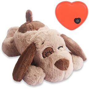 BEVERLYSHARK Beverly Shark Puppy Heartbeat Toy Dog Anxiety Relief Calming Aid Puppy Heartbeat Stuffed Animal Behavioral Training Sleep Aid Comfort Soother Plush Toy for Puppies Cats