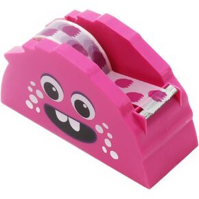 Cute Little Demon Desktop Office Tape Dispenser Non-Skid Base - Home Office Supplies Fun Desk Accessories Office Tape Dispensers, Pink