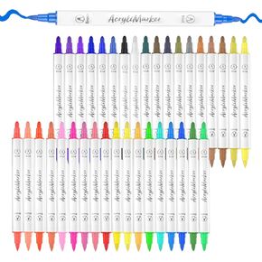 Double Line Outline Markers, 24 Colors Self-Outline Metallic Markers Super Squiggles Shimmer Outline Marker Set for Drawing, Birthday Greeting Card, Doodling, Journal, DIY Art Crafts