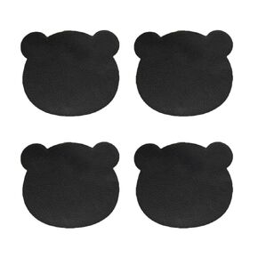 4 Pack Leather Repair Patch Self Adhesion Refinisher Bear Style Reupholster Tape Patches Sticker for Sofa Couch Motocycle Car Seat Furniture Chair Loveseat Repair Black