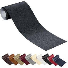Leather Repair Patch for Furniture 4X60 Inch【Advanced Self-Adhesive】 Leather Repair Tape Patch for Couch Furniture, Sofas, Car Seats Black Vinyl Leather Repair Kit