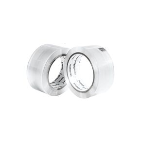 Heavy Duty Clear Packing Tape 2 Rolls, 1.88" x 70 Yards, Thicker Acrylic Adhesive for Shipping, Packaging, Moving, Sealing, High Toughness & Transparency, 2.0 Mil (2 Rolls) (2)