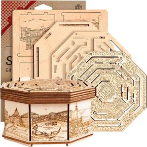 ESC WELT Fort Knox PRO - Escape Room in a Box - Brain Teaser Puzzle Box for Adults & Teens - 3D Puzzle for Adults - Puzzle Game - Cash Puzzle Money Box - Wooden Puzzle Box - Board Game for Adults