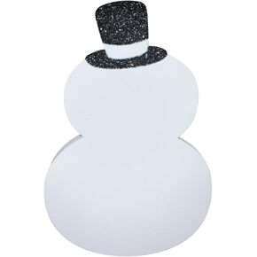 Large Snowmen with Top Hats Foam Shapes - Snowman Christmas Holiday Craft DIY Foam Base Cutout Shapes - 12 Piece
