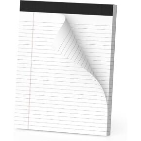 Legal Pads 8.5 x 11 inch - Note Pads, 80 Sheets Notepad, Wide Ruled Legal Pads, Pads of Paper Writing Pad - Ideal for Office, School or Home Use