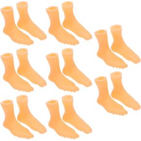 Operitacx 32 Pcs Hands and Feet Funny Supplies 3D Feet Telling Props Mini Finger Feet Tiny Feet Puppets Teaching Feet Model Tiny Finger Feet Toddler Body Vinyl Teaching Facility