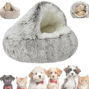 Lapcatz,Lapcatz Nest Bed,Lapcatz Bed,Lapcatz Nest Bed with Cover,Lapcatz Nest for Pet,Removable Washable Non Slip Bottom (50cm/19.6in,Coffee)