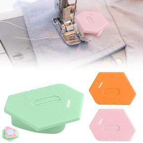 3 Pack Magnetic Seam Guide for Sewing Machine, 2025 Upgradedmultifunctional Polygonal Hemmer Guide with Scale, Magnet Hem Guide for Sewing Machine, Universal Sewing Accessories and Supplies