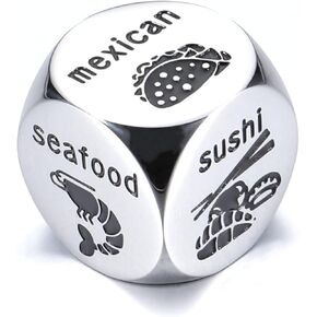 Food Dice Funny Boyfriend Gifts, Christmas Stocking Stuffers, Anniversary Birthday Gifts for Women Men Wedding Gifts for Couple Gifts for Husband Wife Friends Gifts for Her Him Valentines Day Gifts