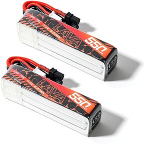 BETAFPV 2pcs Lava 550mAh 3S 11.4V LiHV 75C FPV Lipo Battery with XT30 Connector, Rechargable Lipo Battery for 3S FPV Racing Whoop Drone Quadcopters Like Pavo20 3S Brushless Drone, Pavo Pico Frame