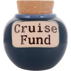جرة الرحلات البحرية الخزفية للبالغين من شركة Cruise Fund Piggy Bank، هدايا الرحلات البحرية، جرة أموال العطلات، بنوك توفير المغامرة