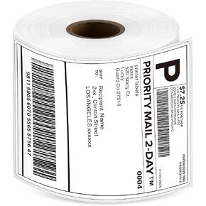 4x6 Thermal Labels Fanfold 500-Pack Crisp Prints Thermal Shipping Labels 4x6 Commercial Grade Thermal Printer Paper 4x6 Thermal Label with Perforated, 1 Stack