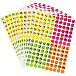 1400 PCS Garage Sale Stickers 3/4 Inch Yard Sale Price Stickers Round Price Stickers Garage Sale, 140 Labels/Sheet