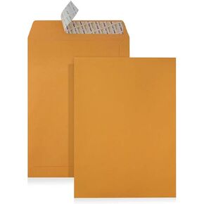 WINPAQ 13 X 18 Brown Kraft Jumbo Envelopes with 13" x 18" (324mm x 457mm) 28lb, Peel & Seal - 50 Count