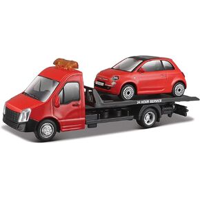 Bburago B18-31400 Other License 1:43 Street FIRE Flatbed Transport, Assorted Designs and Colours
