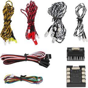 مجموعة إضاءة GLOBACT 16 LED RC أضواء سيارة RC إشارات الانعطاف / فلاشات مزدوجة / أضواء عكسية / أضواء الفرامل / أضواء الضباب لـ Traxxas محوري HPI HSP Redcat Arrma RC4WD 1/8 1/10 1/12 RC سيارة شاحنة زاحفة in Kuwait