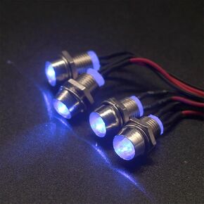 4Led RC Truck Car Led Light Kit,WONFAST LED RC Car Headlights Taillight Set Accessories for 1/10 1/12 1/8 RC Car Truck Tank Crawler for Redcat Axial HSP Tamiya SCX10(Yellow)