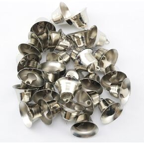 Pro Bamboo Kitchen 100PCS Mini Small Bells Vintage Open Horn Bells 21mm Silver Metal DIY Crafts Wind Chime Making for Christmas Decoration Hanging Door Decorations Dog Collar