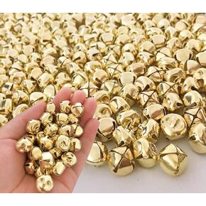 Jingle Bells, 300 Pieces Craft Bells, DIY Craft Bells for Wreath, Holiday Home Decoration, Gold, 15mm