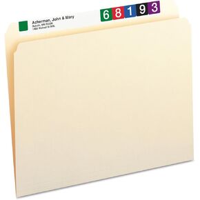 Smead 10300 File Folders Straight Cut One-Ply Top Tab Letter Manila 100/Box