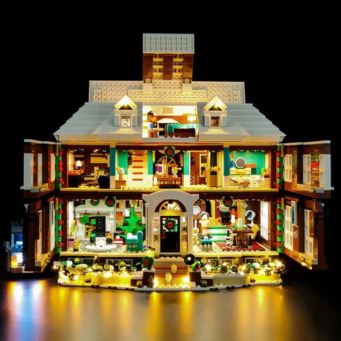 مجموعة إضاءة LED من SIROD لنموذج Lego Home Alone 21330، إضاءة لنموذج Lego Ideas Home Alone (يتضمن الضوء فقط) in Kuwait