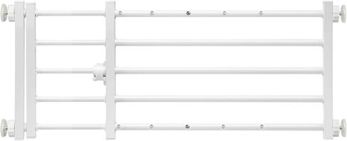 Malier Metal Dog Gate with Door, 26"-41" Width Expandable Dog Gate Short Pet Gate for Stairs and Doorways, Pressure Mount Step Over Indoor Dog Gates for Small Dogs Puppy (Black, 10''H × 26''- 41''W) in Saudi Arabia