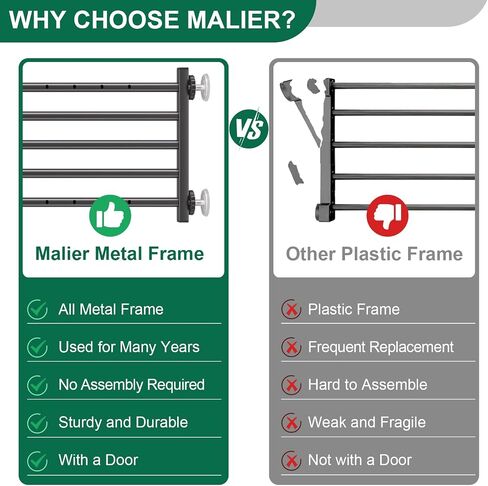 Malier Metal Dog Gate with Door, 26"-41" Width Expandable Dog Gate Short Pet Gate for Stairs and Doorways, Pressure Mount Step Over Indoor Dog Gates for Small Dogs Puppy (Black, 10''H × 26''- 41''W) in Saudi Arabia