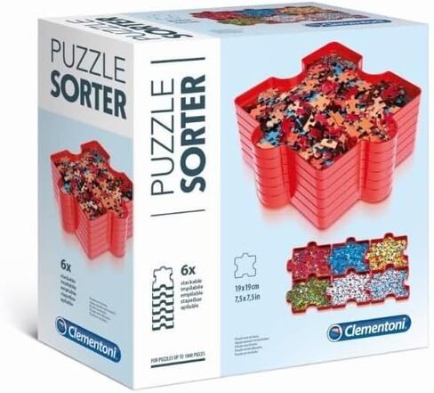 Clementoni- Puzzle Sorter: 6 Trays for Easy Jigsaw Puzzle Sorting Up to 1000 Pieces (10+ Months) in Saudi Arabia