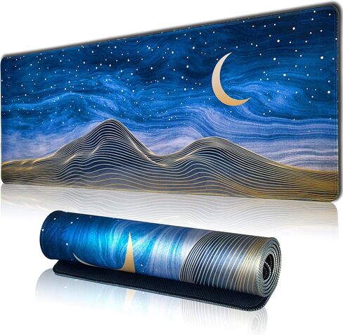 لوحة ماوس ألعاب كبيرة بموجات البحر اليابانية للمكتب، سجادة مكتب بحواف مدرزة، وسادة مكتب مقاومة للماء، قاعدة مطاطية غير قابلة للانزلاق، لوحة مفاتيح كمبيوتر مقاس 31.5 × 11.8 بوصة، لوحة ماوس كبيرة XL in Kuwait