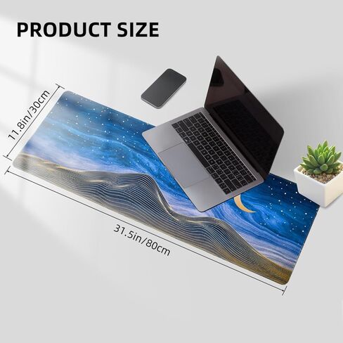 لوحة ماوس ألعاب كبيرة بموجات البحر اليابانية للمكتب، سجادة مكتب بحواف مدرزة، وسادة مكتب مقاومة للماء، قاعدة مطاطية غير قابلة للانزلاق، لوحة مفاتيح كمبيوتر مقاس 31.5 × 11.8 بوصة، لوحة ماوس كبيرة XL in Kuwait