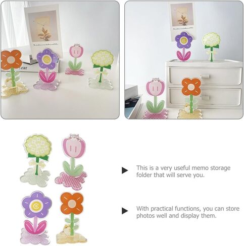 Cabilock 4pcs Photo Clip Note Clip Picture Fixing Clamps Memo Clip for Home Note Holder Photo Holder Clip Stand Simple Note Stand Memo Clips Photo Holders Acrylic Table Number Office Cute in Saudi Arabia