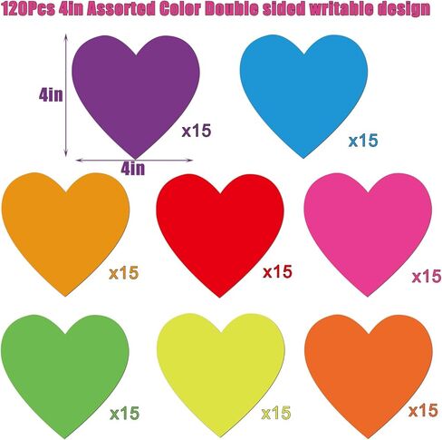 80 Pcs 6In Heart Shape Paper Cut-Outs for Arts & Crafts-Many Creative Uses-Valentine’s Day Activities Classroom Bulletin Board Decor Kids’ Love and Peace School Craft Projects in Kuwait