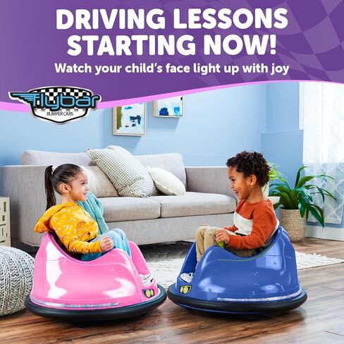 سيارة ممتص الصدمات Flybar FunPark 6V للأطفال الصغار، سيارة ممتصة للصدمات للأطفال، سيارة كهربائية للأطفال الصغار، سيارة ممتصة للصدمات للأطفال، للأعمار من 1.5 إلى 4 سنوات، أضواء LED، تدور 360 درجة، تدعم ما يصل إلى 66 رطلاً (بدون جهاز تحكم عن بعد) in Kuwait