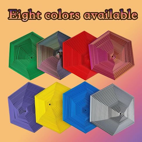 Fractal Fidget Hexagon, 3D Printed Colorful Fidget Toy, Infinity Cube Fidget Toy, 3D Anti-Anxiety and Stress Relief Pocket Size Toy for Kids & Adults (Muticolor, L: 4.92 Inches) in Saudi Arabia