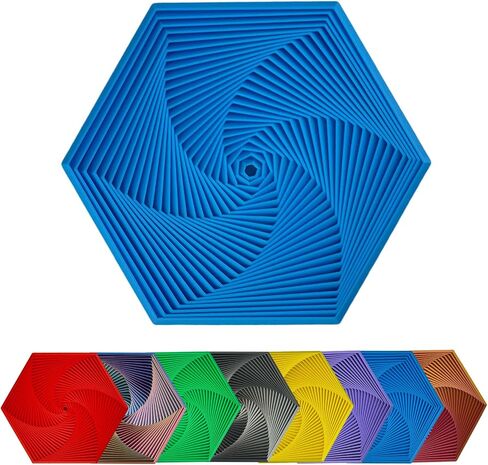Fractal Fidget Hexagon, 3D Printed Colorful Fidget Toy, Infinity Cube Fidget Toy, 3D Anti-Anxiety and Stress Relief Pocket Size Toy for Kids & Adults (Muticolor, L: 4.92 Inches) in Saudi Arabia