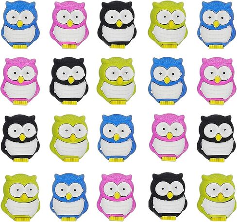 20PCS Children's Eraser, Mini Puzzle Pencil Eraser for Children's Game Award Party, Carnival and School Classroom Rewards Prizes(Owl) in Saudi Arabia