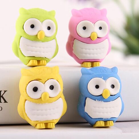 20PCS Children's Eraser, Mini Puzzle Pencil Eraser for Children's Game Award Party, Carnival and School Classroom Rewards Prizes(Owl) in Saudi Arabia