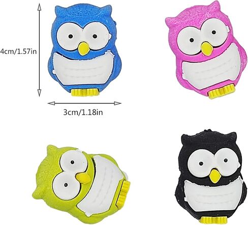 20PCS Children's Eraser, Mini Puzzle Pencil Eraser for Children's Game Award Party, Carnival and School Classroom Rewards Prizes(Owl) in Saudi Arabia
