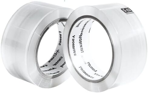 Heavy Duty Clear Packing Tape 2 Rolls, 1.88" x 70 Yards, Thicker Acrylic Adhesive for Shipping, Packaging, Moving, Sealing, High Toughness & Transparency, 2.0 Mil (2 Rolls) (2) in Saudi Arabia