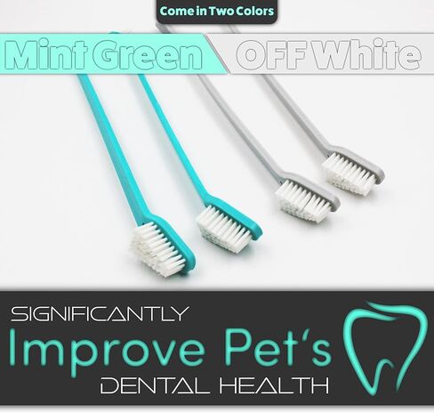 H&H Pets Dog Toothbrush Dual Headed Design Dental Toothbrushes for Small & Large Dogs, 4 or 8 Counts Pack in Kuwait