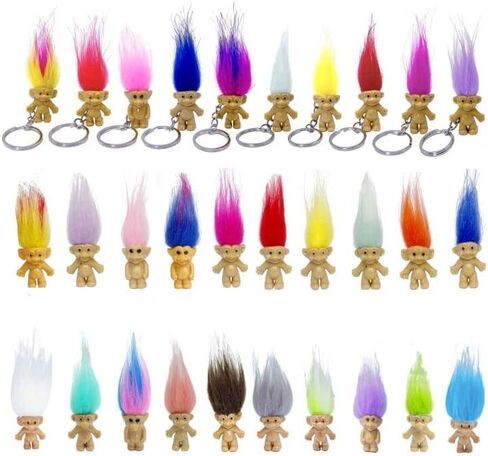 شخصيات مصغرة من PVC عتيقة من Trolls Lucky Doll مقاس 1.2 بوصة، مجموعة من الرجال الصغار اللطيفين، مشروع مدرسي، حرف فنية، هدايا الحفلات (10 عبوات) in Kuwait