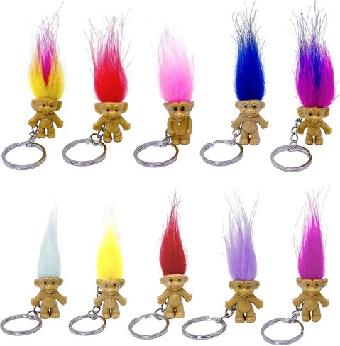 شخصيات مصغرة من PVC عتيقة من Trolls Lucky Doll مقاس 1.2 بوصة، مجموعة من الرجال الصغار اللطيفين، مشروع مدرسي، حرف فنية، هدايا الحفلات (10 عبوات) in Kuwait
