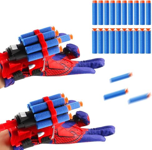 DRAVF Spider Web Shooter Toy for Men and Kids, Super Spider Webs Shooters Hero with Wrist Toys Set Cool Stuff Funny for Christmas Halloween Birthday Gifts (Blue) in Saudi Arabia