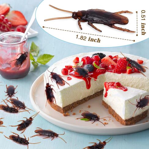 Wirrabilla Premium Fake Cockroaches, Pretty Realistic Fake Roaches, Great Way to Play a Prank, Faux Cockroaches Lifelike Creepy Perfect for Halloween Project, Tricking People, Kid Playing (15PCS) in Saudi Arabia