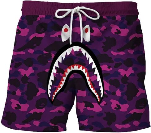 Shark Camo Unisex Pants Sport Pants Casual Shorts Beach Shorts Swimming Pants in Saudi Arabia