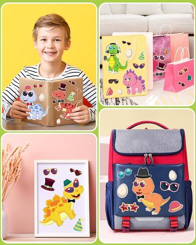24 Pcs Make Your Own Sticker Sheets for Kids, Mix and Match Animal Face Stickers for Kids 3-5, 4-8, Toddlers Crafts Activities Gifts Goodie Bags Birthday Party Favors for Toddlers 2-4 Years in Saudi Arabia