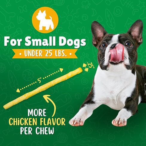 Lucky Premium Treats Plain Rawhide Sticks – All-Natural Rawhide Dog Treats for Small Dogs, Gluten Free Premium Small Dog Treats (25 Chews) in Saudi Arabia