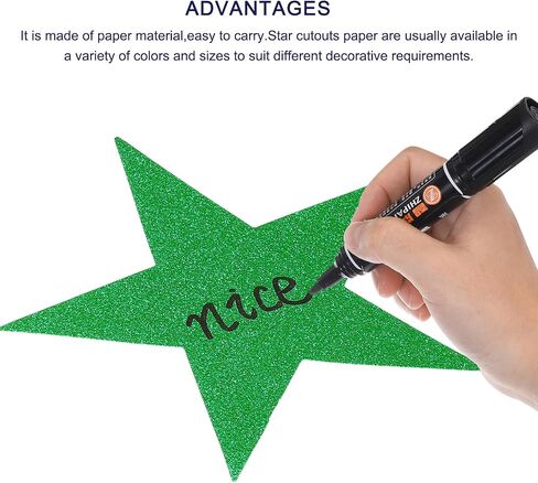 MECCANIXITY Glitters Star Cutouts Paper Five Star Confetti Cutouts for Birthday Party Classroom Wedding Bulletin Board Wall Decorations 5.3 Inches,(Dark Blue) Pack of 50 in Kuwait