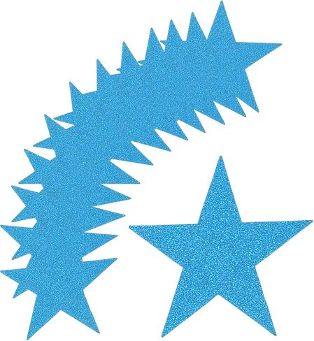 MECCANIXITY Glitters Star Cutouts Paper Five Star Confetti Cutouts for Birthday Party Classroom Wedding Bulletin Board Wall Decorations 5.3 Inches,(Dark Blue) Pack of 50 in Kuwait